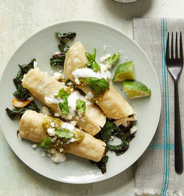 Meatless Deliciousness – Swiss Chard Enchiladas