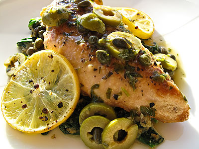 A New Take on Chicken with Lemon, Olives, and Capers