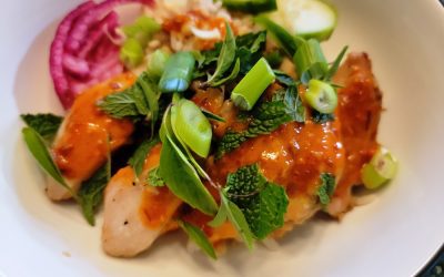 Vietnamese Grilled Pork Bowl with Sweet & Spicy Chili Dressing